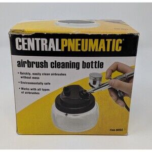 Central Pneumatic Airbrush Cleaning Bottle Pot Glass Jar 68154 Harbor Freight